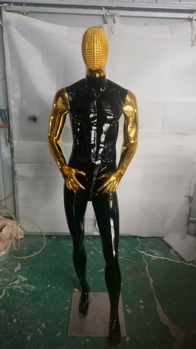 Black & Gold FIBER GLASS MANNEQUIN